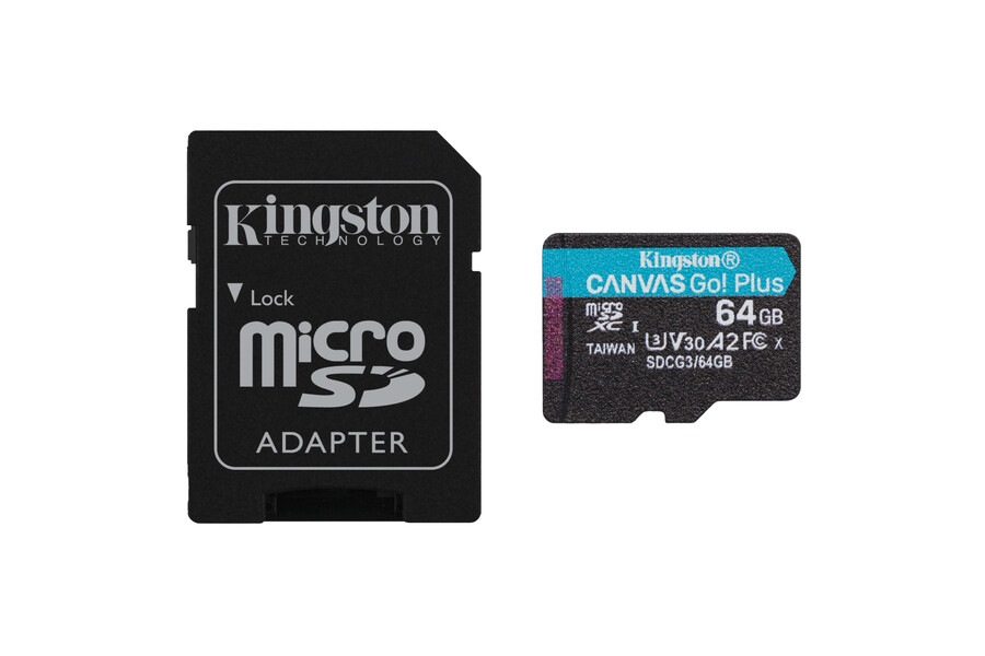 kingston canvas go carte microsd plus 64 go