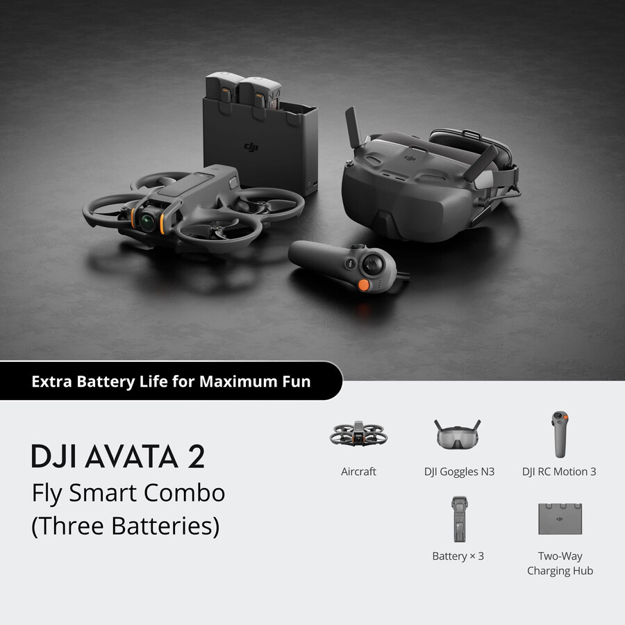 bundle fly smart dji avata 2 trois batteries