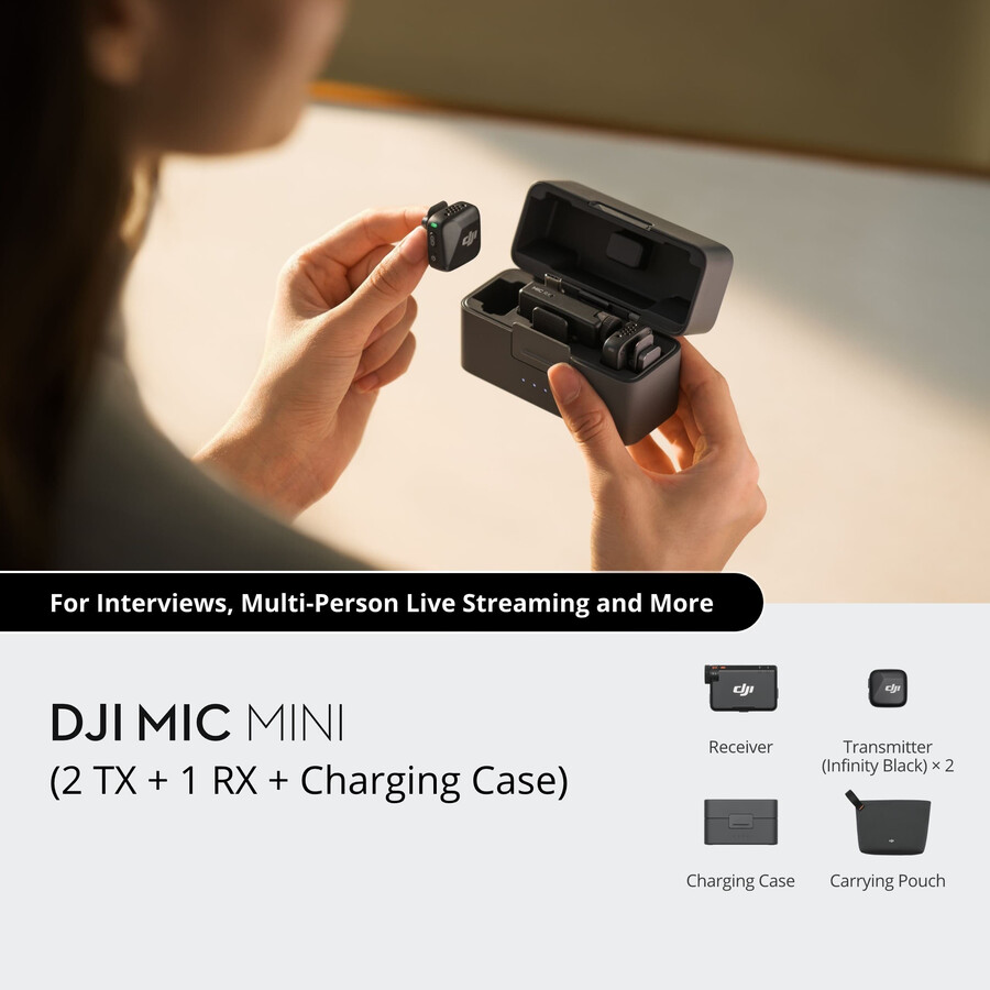 dji mic mini 2 tx 1 rx boîtier de recharge