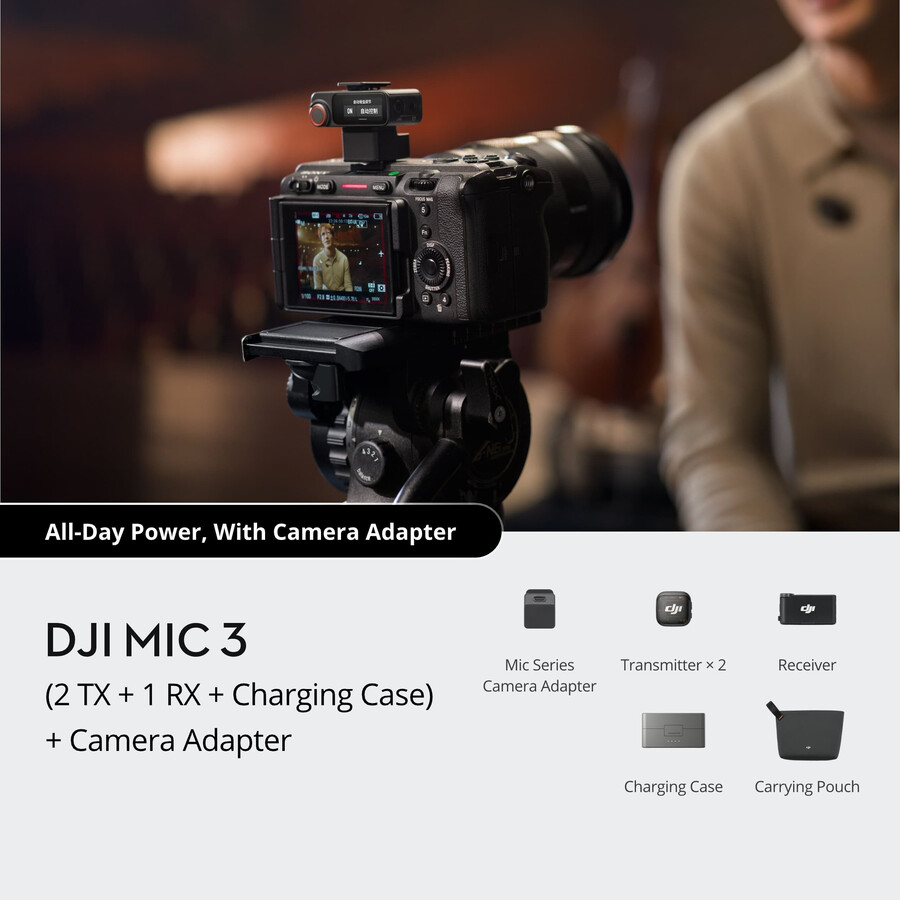 dji mic 3 2 tx 1 rx custodia di ricarica adattatore per fotocamera