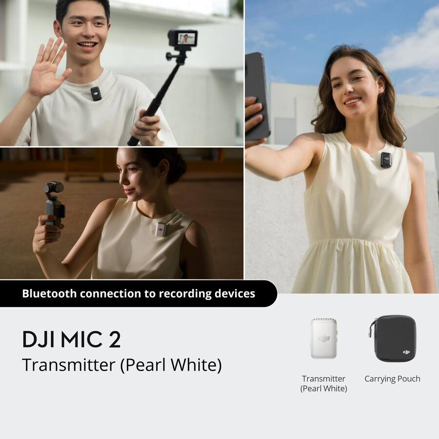Émetteur dji mic 2 blanc nacré